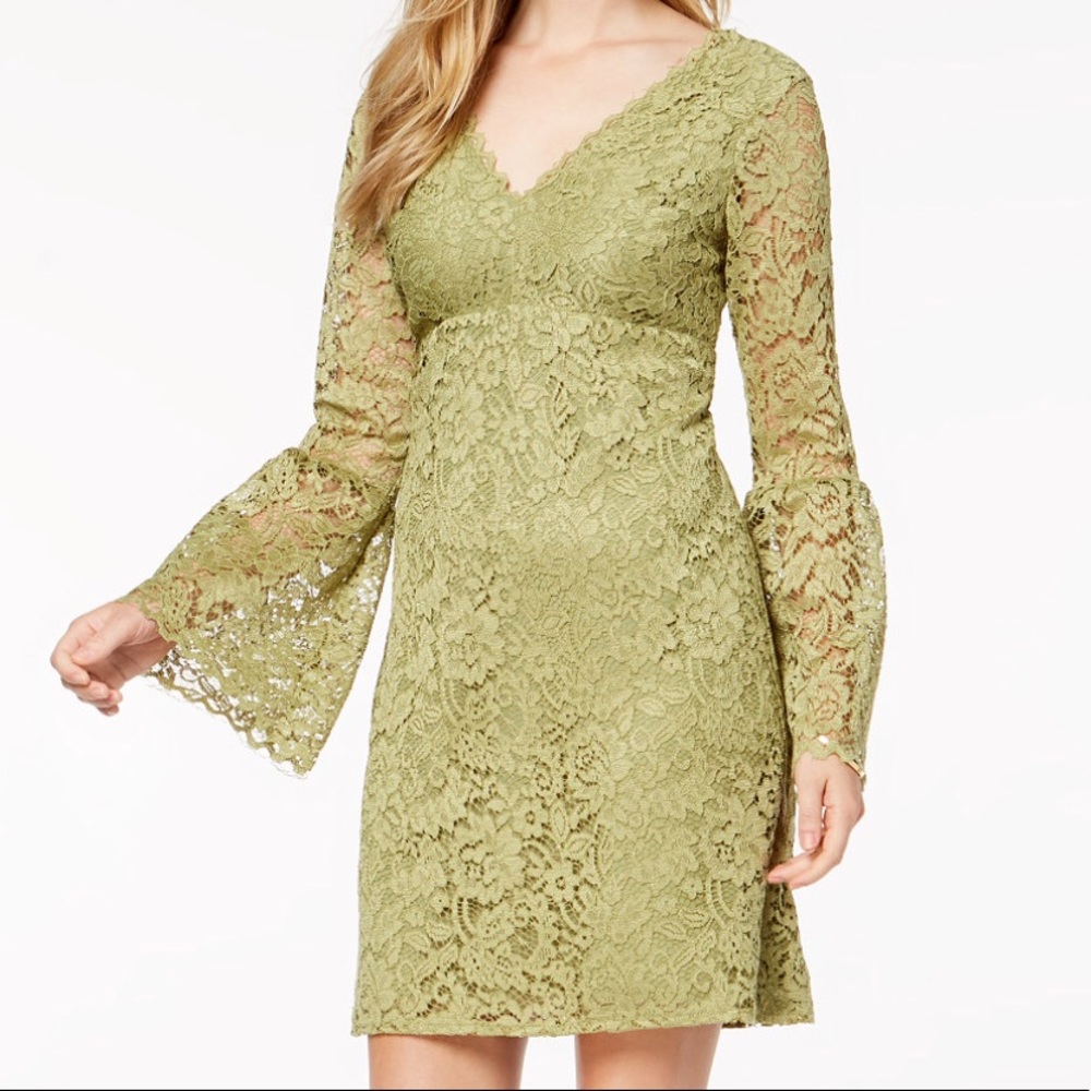 Betsey johnson lace bell sleeve dress